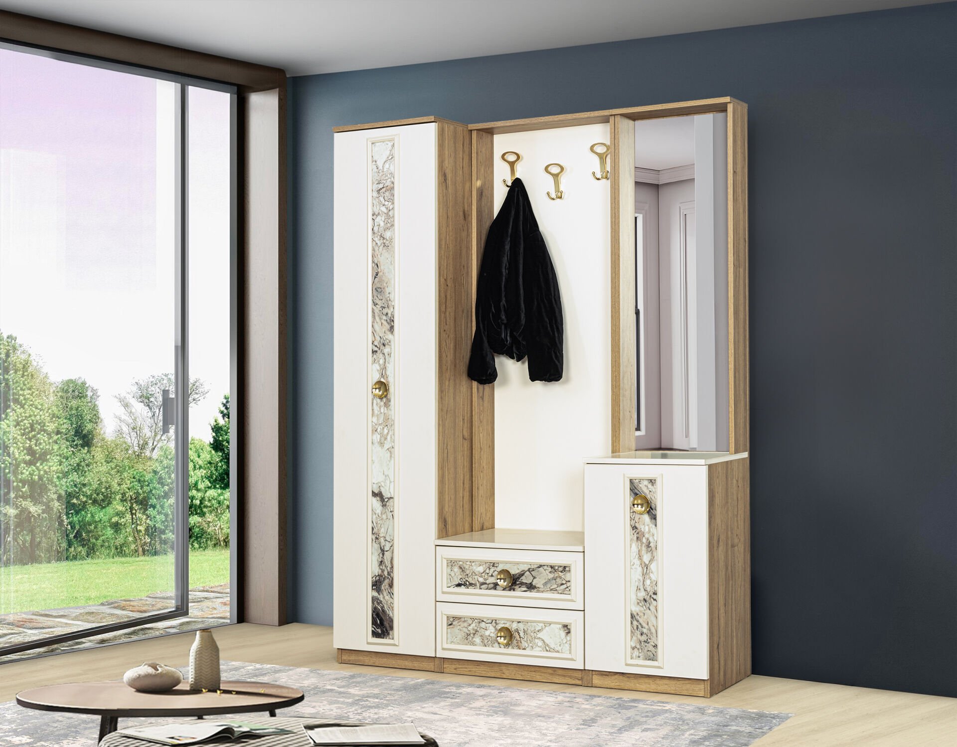 Tarz Mobilya Leylak Portmanto