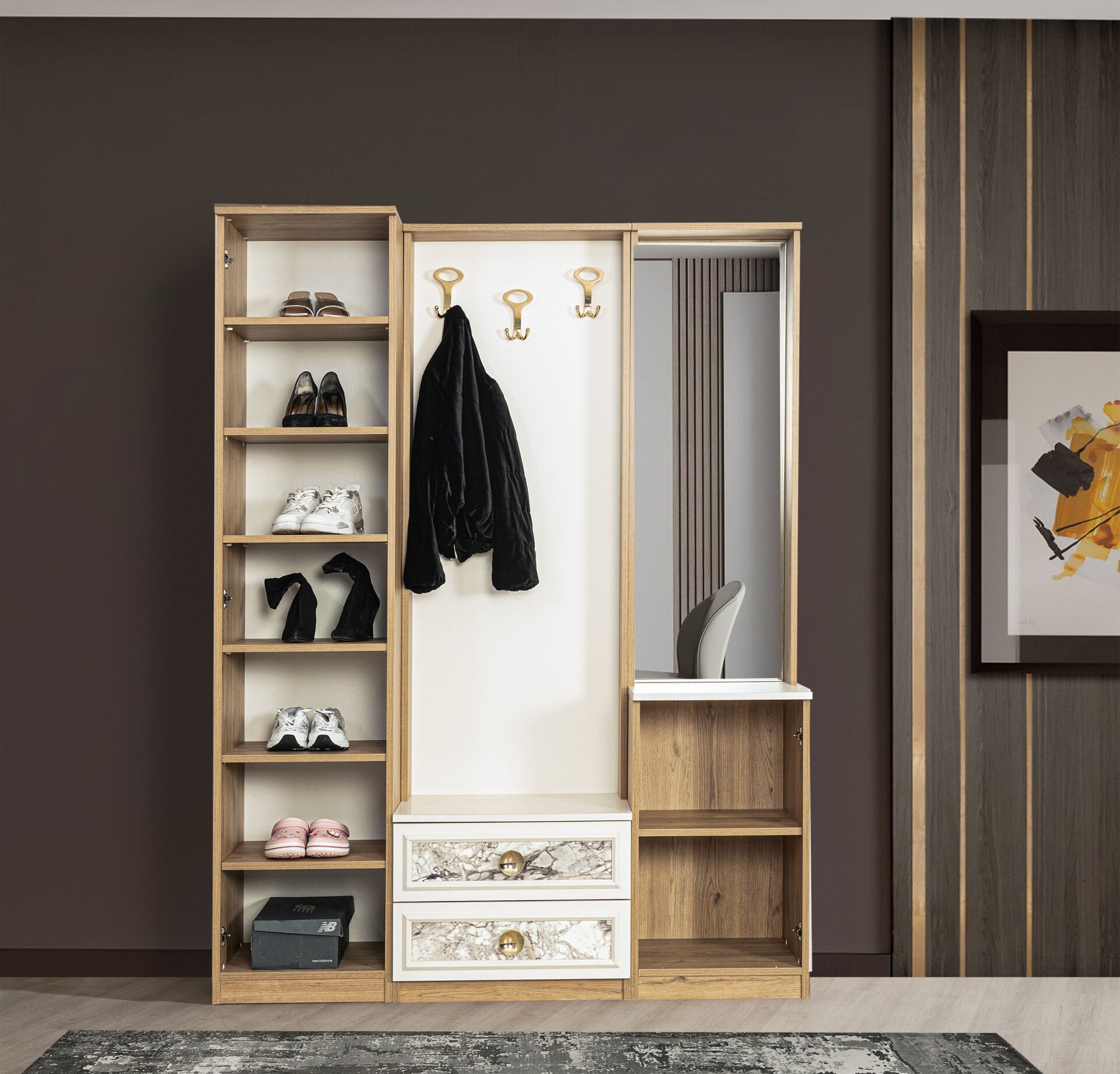 Tarz Mobilya Leylak Portmanto