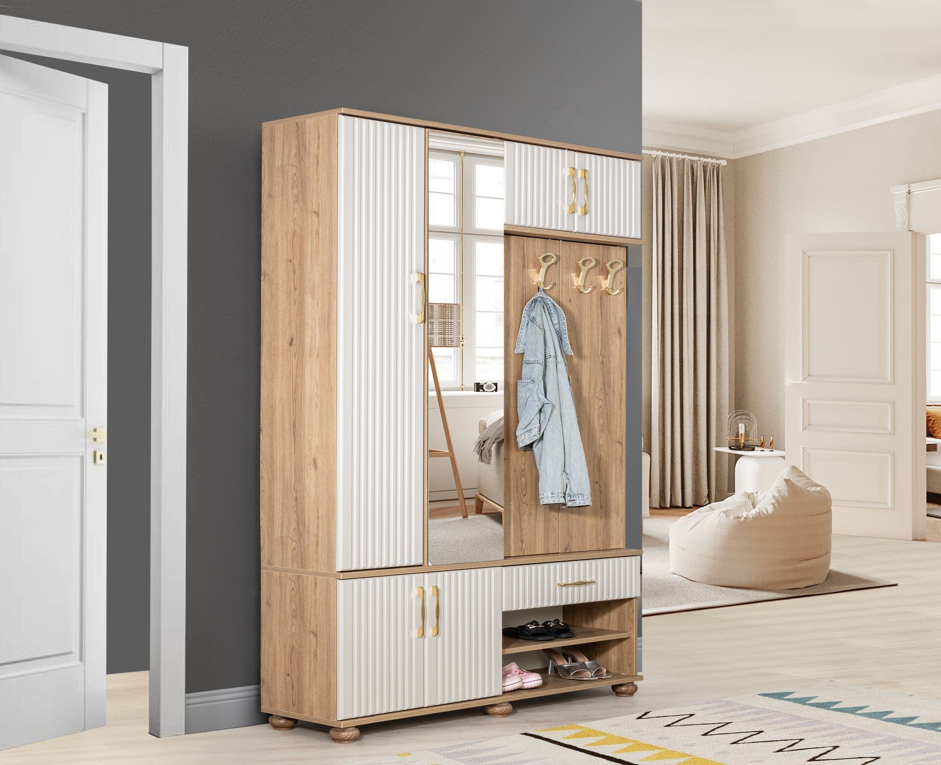 Tarz Mobilya Petunya Portmanto