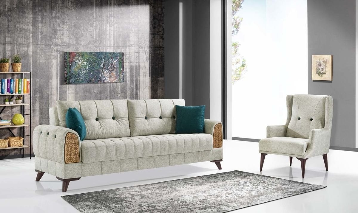 Pavlis Modern Koltuk Takımı (Gri-Mavi)