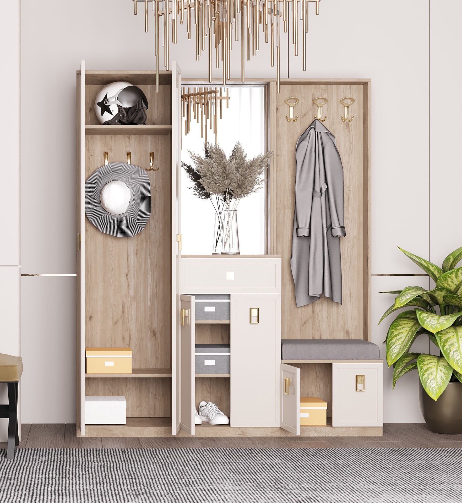 Tarz Mobilya Yıldız Portmanto