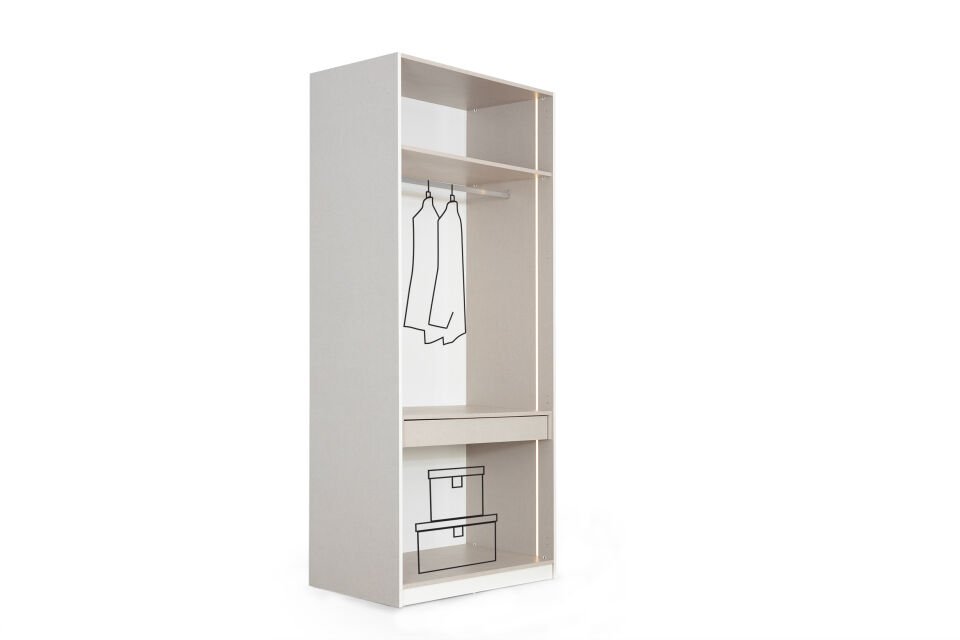 Tarz Mobilya infinity Cam Kapaklı Gardrop