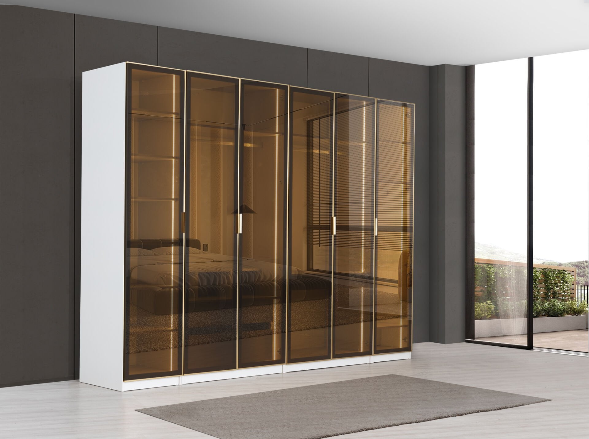 Tarz Mobilya infinity Cam Kapaklı Gardrop