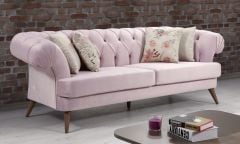 Karvina Koltuk Takımı Pembe Beyaz