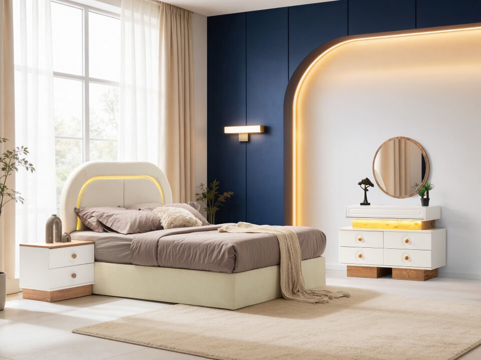 Tarz Mobilya Budva Hesaplı Yatak Odası Takımı