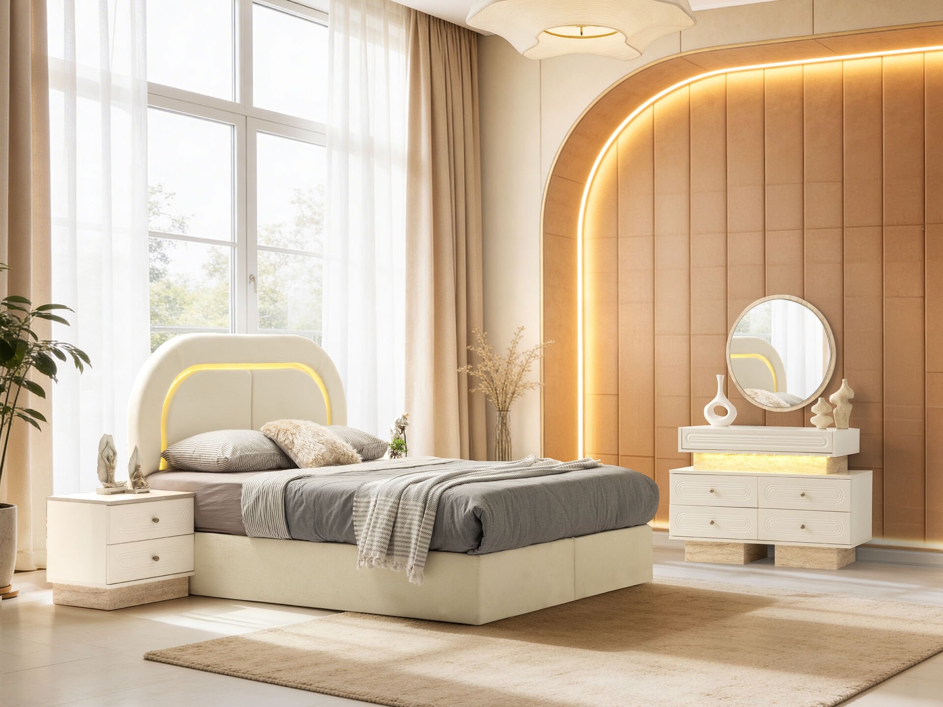 Tarz Mobilya Lizbon Hesaplı Yatak Odası Takımı