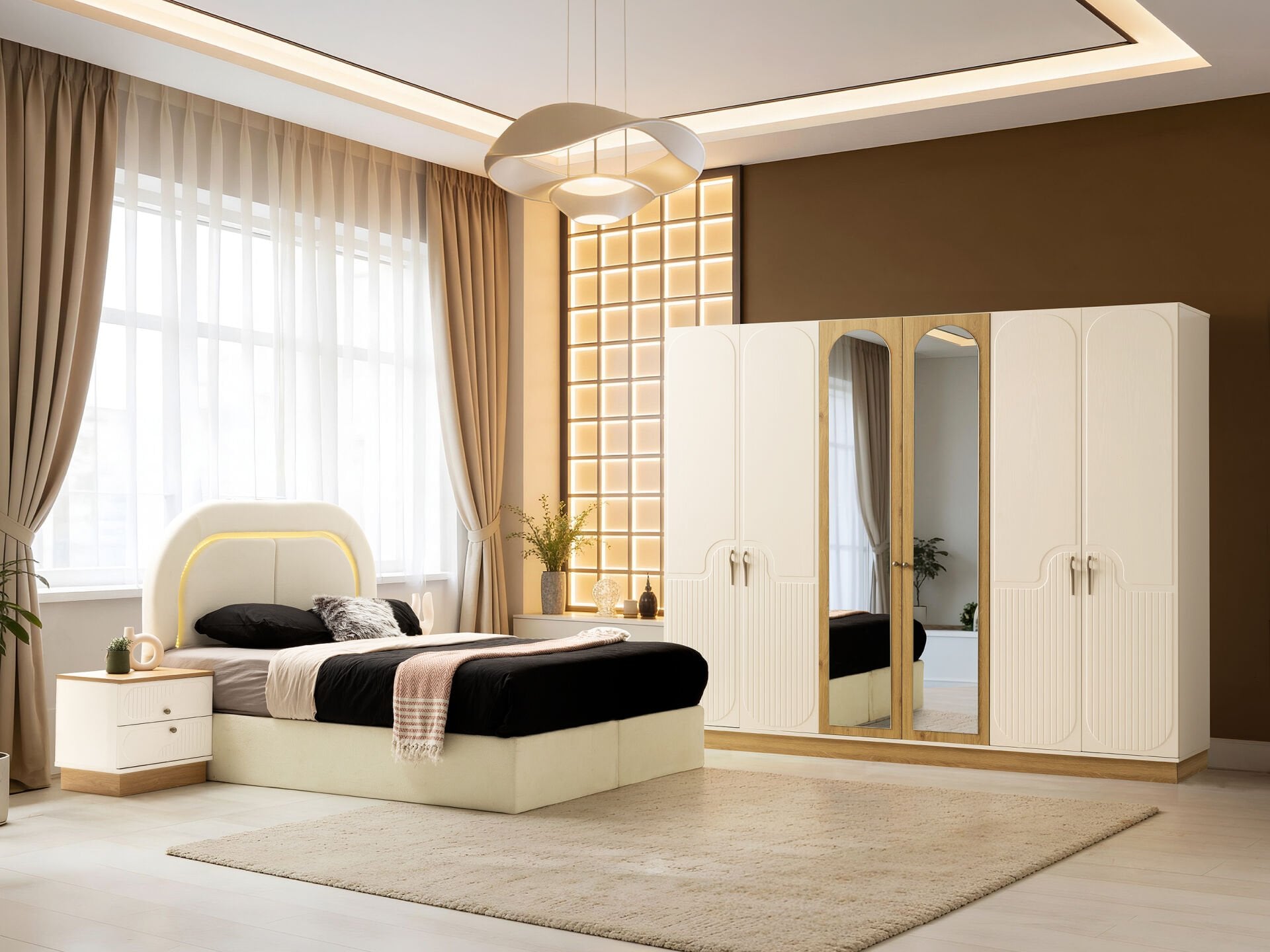 Tarz Mobilya Lodus Hesaplı Yatak Odası Takımı