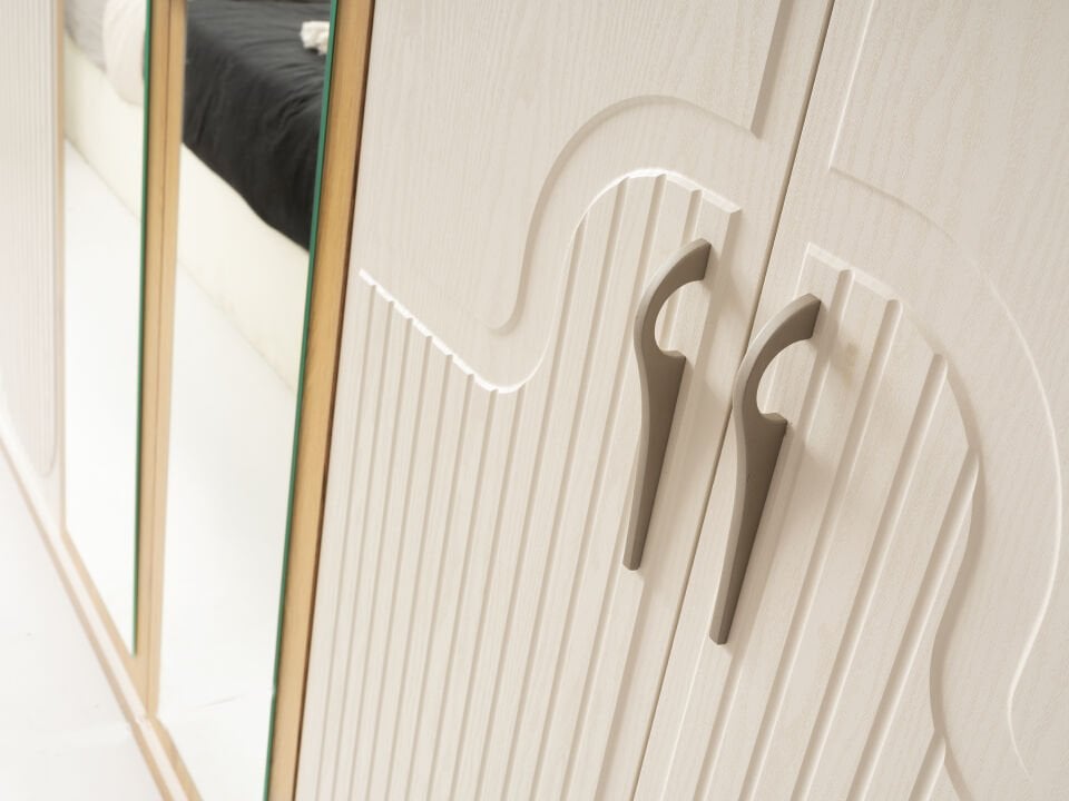 Tarz Mobilya Lodus Hesaplı Yatak Odası Takımı Aynalı Gardırop Şık Modern