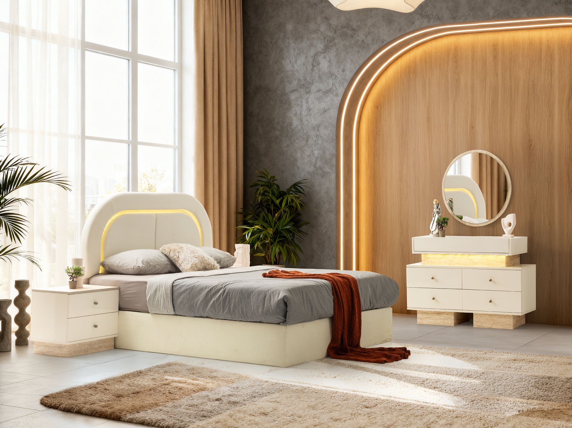 Tarz Mobilya Marsilya Hesaplı Yatak Odası Takımı