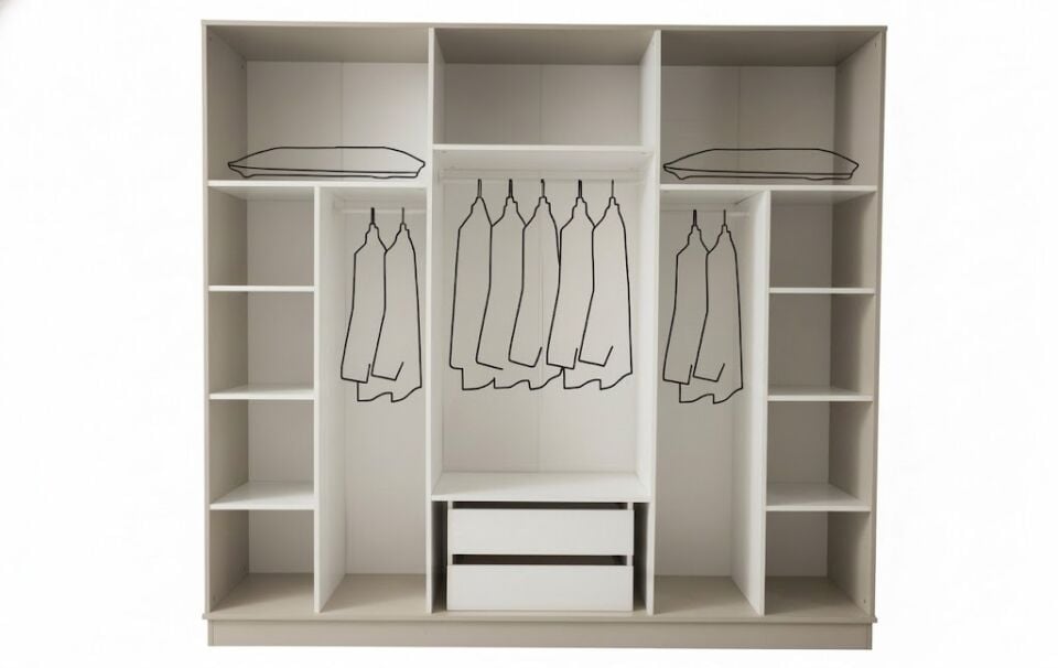 Tarz Mobilya Milano Hesaplı Yatak Odası Takımı Aynalı Gardırop Modern Takım