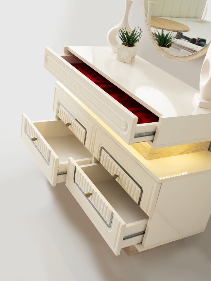 Tarz Mobilya Milano Hesaplı Yatak Odası Takımı Aynalı Gardırop Modern Takım