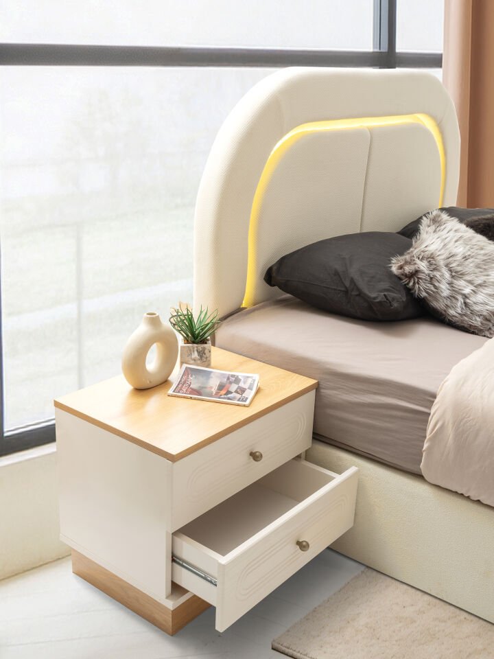 Tarz Mobilya Paris Hesaplı Yatak Odası Takımı Aynalı Gardırop Modern Takım
