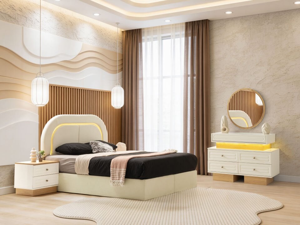 Tarz Mobilya Şile Hesaplı Yatak Odası Takımı