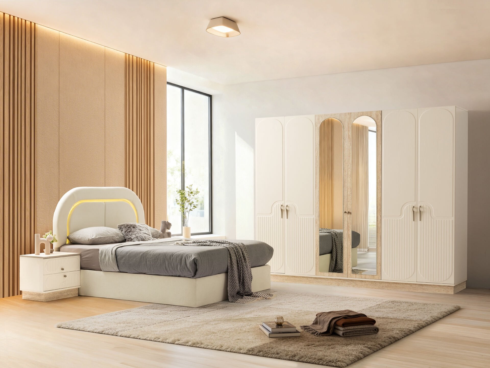 Tarz Mobilya Venedik Hesaplı Yatak Odası Takımı