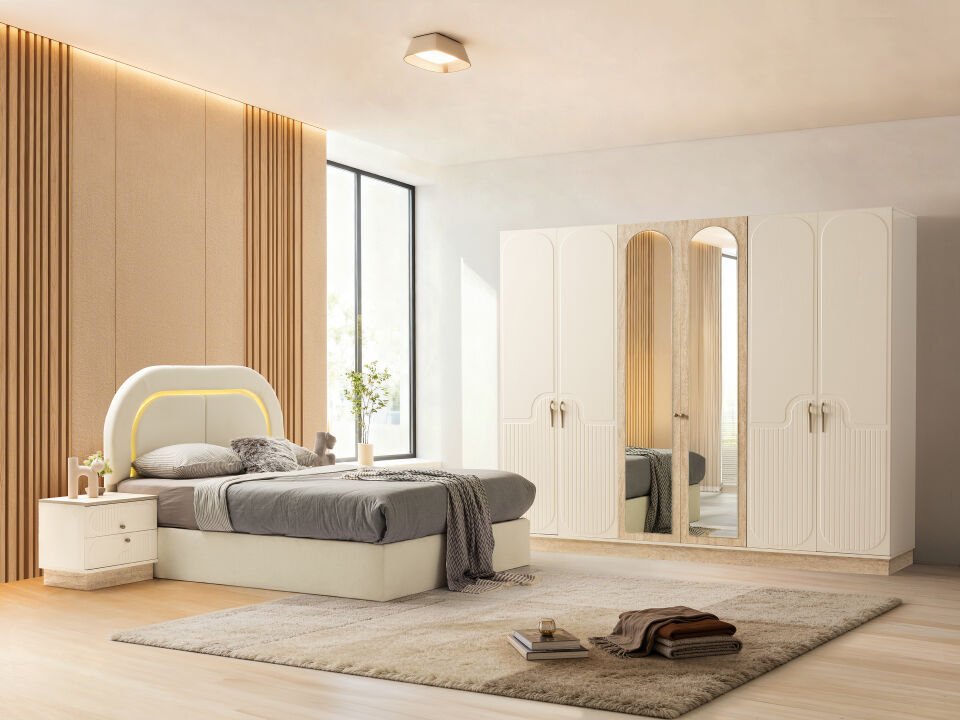 Tarz Mobilya Venedik Hesaplı Yatak Odası Takımı MDF