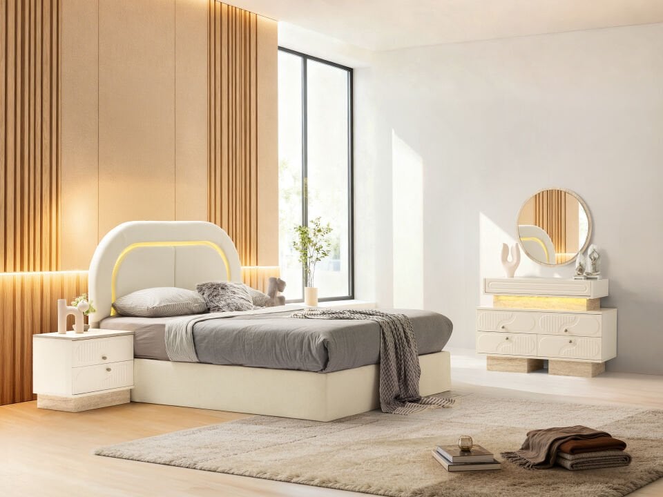 Tarz Mobilya Venedik Hesaplı Yatak Odası Takımı MDF