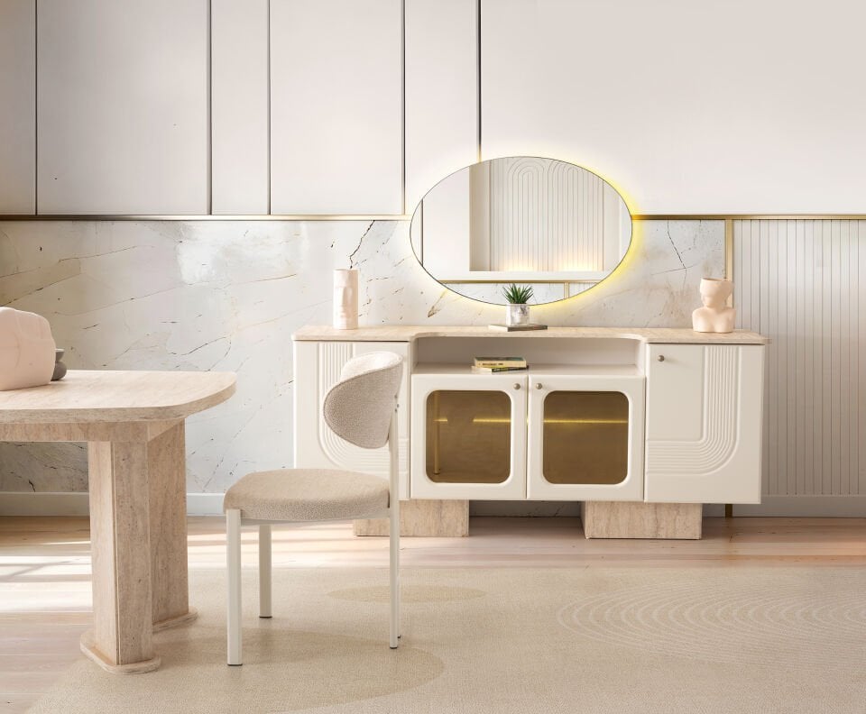 Tarz Mobilya Alaçatı Hesaplı Yemek Odası Takımı