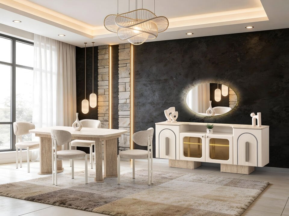 Tarz Mobilya Bolu Hesaplı Yemek Odası Takımı