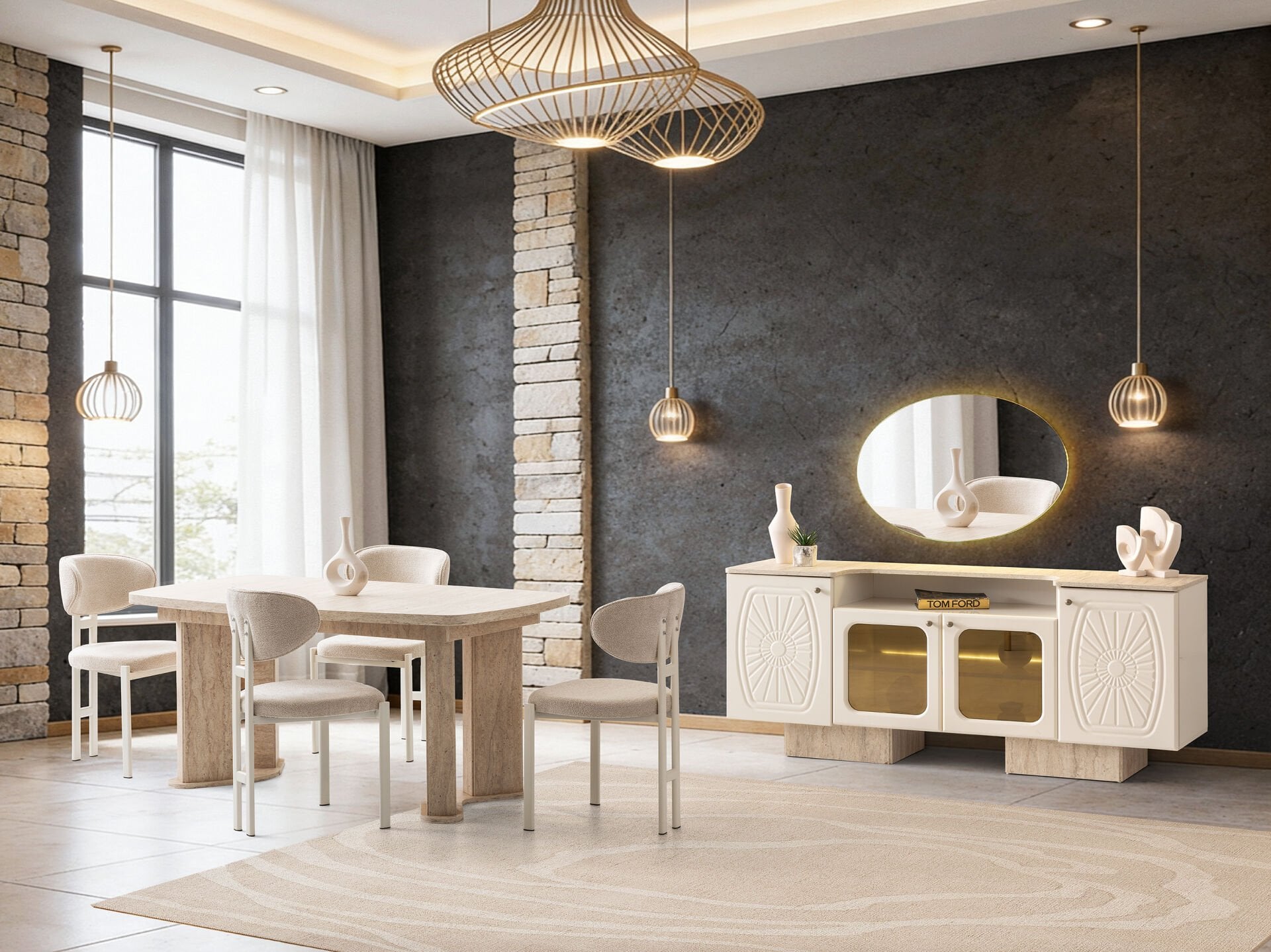 Tarz Mobilya Güneş Hesaplı Yemek Odası Takımı