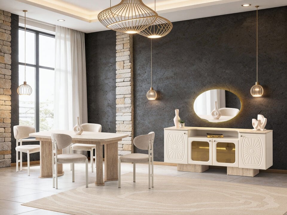 Tarz Mobilya Güneş Hesaplı Yemek Odası Takımı