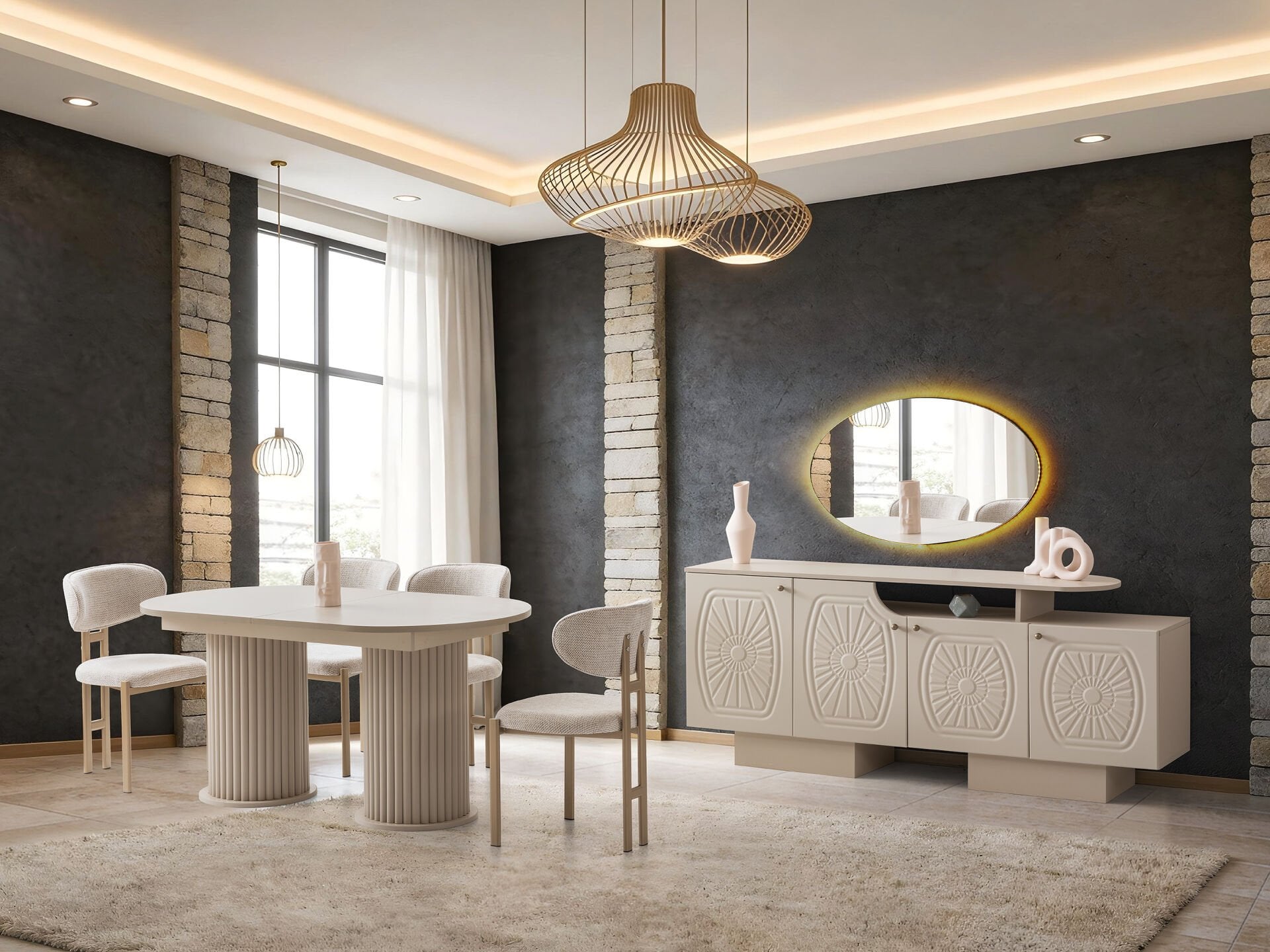 Tarz Mobilya Venüs Hesaplı Yemek Odası Takımı