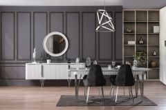 Stella Metal Tasarım Yemek Odası Takımı