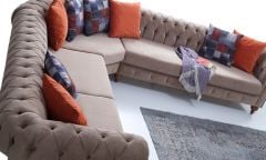 Ornella Chester Köşe Takımı Kahverengi