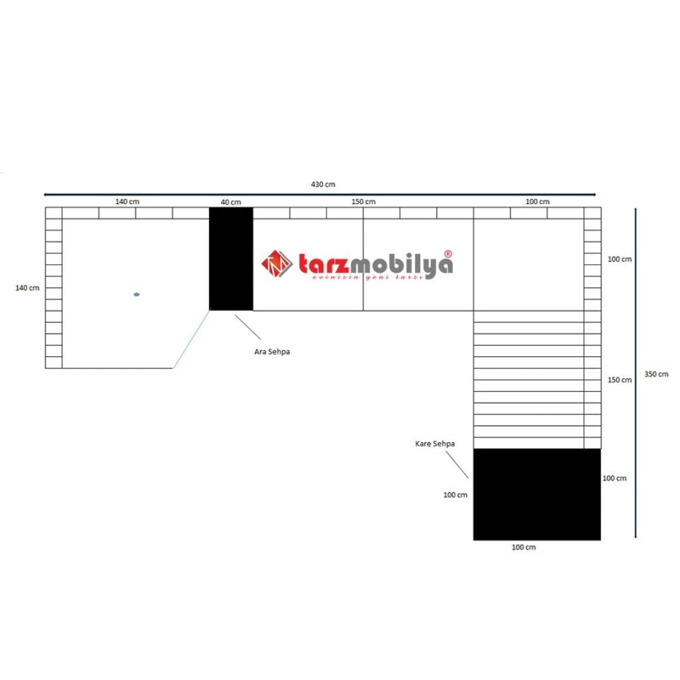 Trend Tarz  Modern Köşe Takımı  Krem