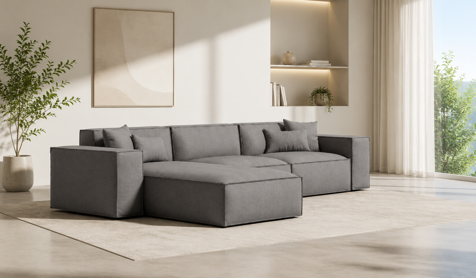 Restful Rahat Modern Köşe Takımı Gri