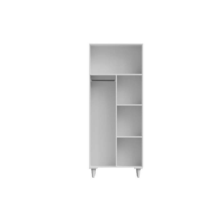 Tarz Mobilya 2 Kapılı Krem Dolap Modern Minimal Gardırop