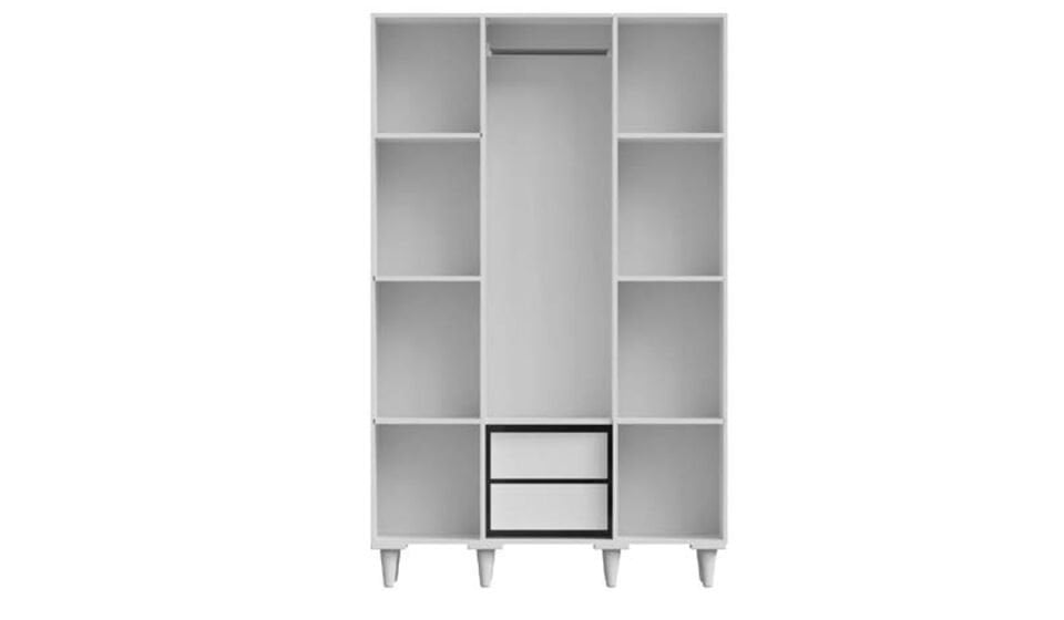 Tarz Mobilya Nova Minimal Beyaz 3 Kapılı Gardırop Elbise Dolabı Modern Geniş Kıyafet Dolabı