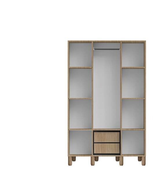 Tarz Mobilya 3 Kapılı Beyaz Kemerli Dolap Modern Minimal