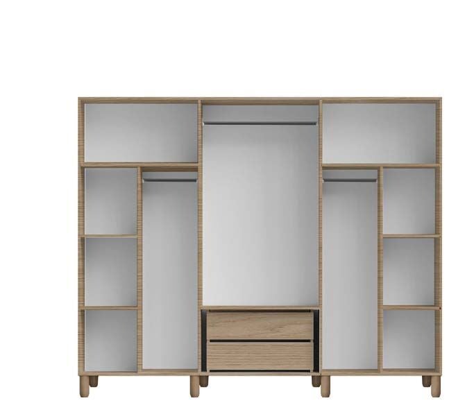 Tarz Mobilya 6 Kapılı Ahşap Dolap Gardırop Modern