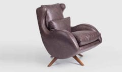 Soft Lüx Ahşap Döner Ayaklı Berjer