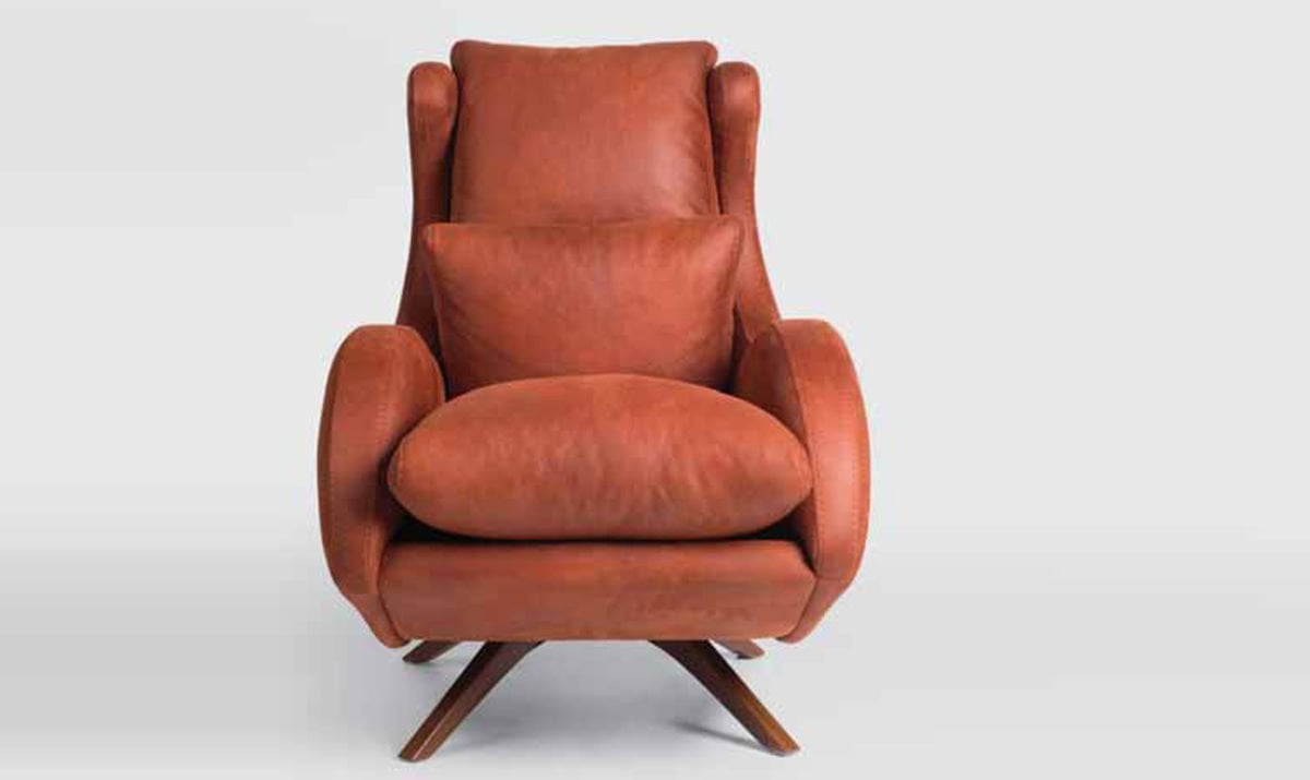 Soft Lüx Ahşap Döner Ayaklı Berjer Taba