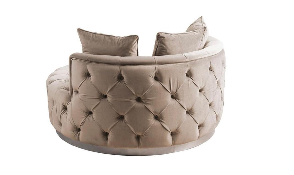 Star Yuvarlak  Berjer Tekli Koltuk Vizon Rengi