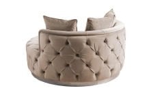 Star Yuvarlak  Berjer Tekli Koltuk Vizon Rengi