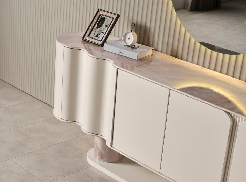 Mocca Modern Yemek Odası Takımı Beyaz