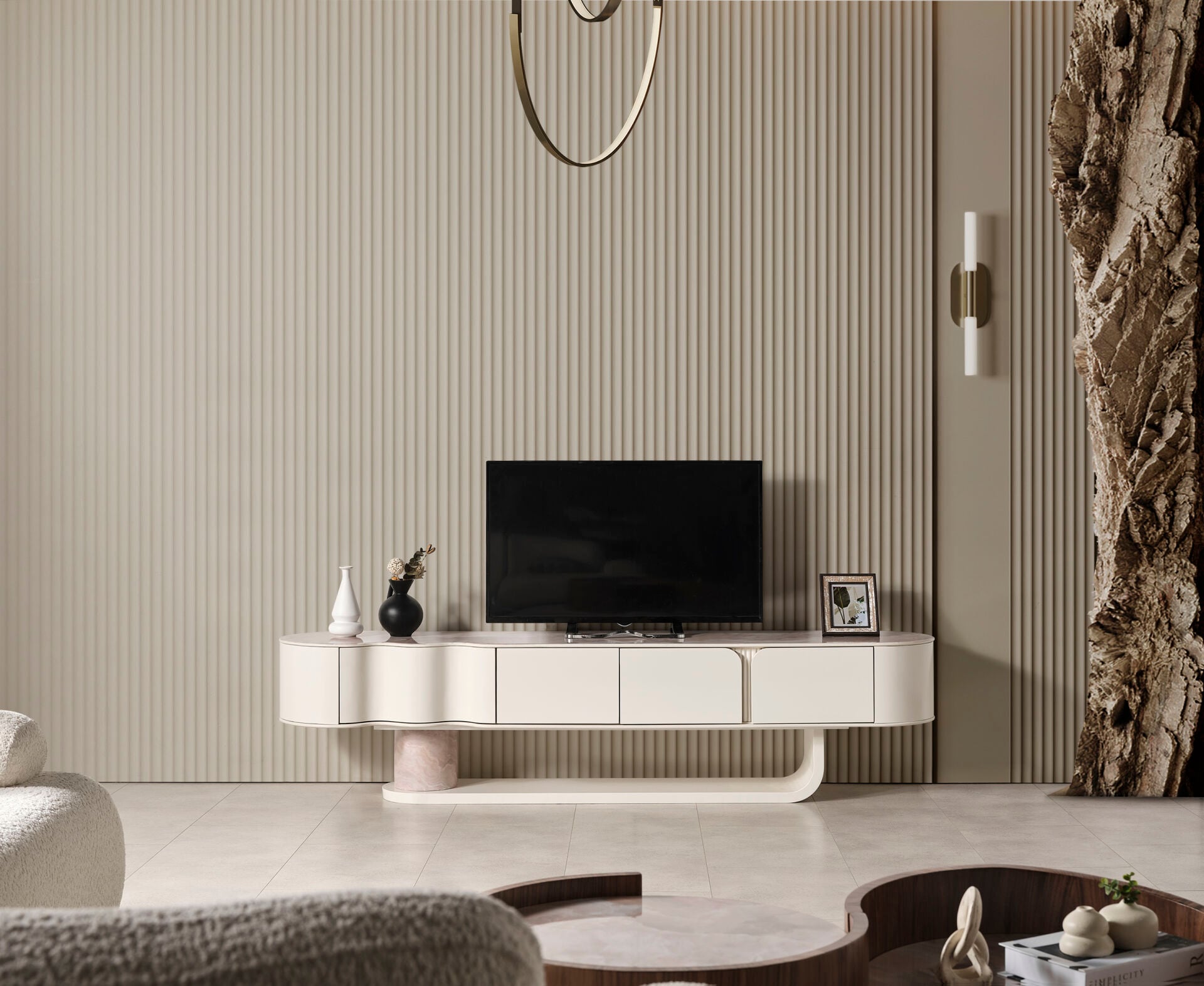 Mocca Modern Tv Ünitesi Beyaz