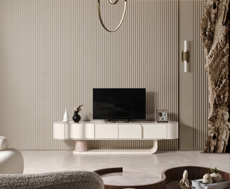 Mocca Modern Tv Ünitesi Beyaz