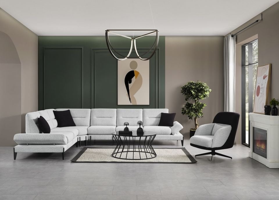 Tarz Mobilya Paris Modern Mekanizmalı Köşe Koltuk Takımı