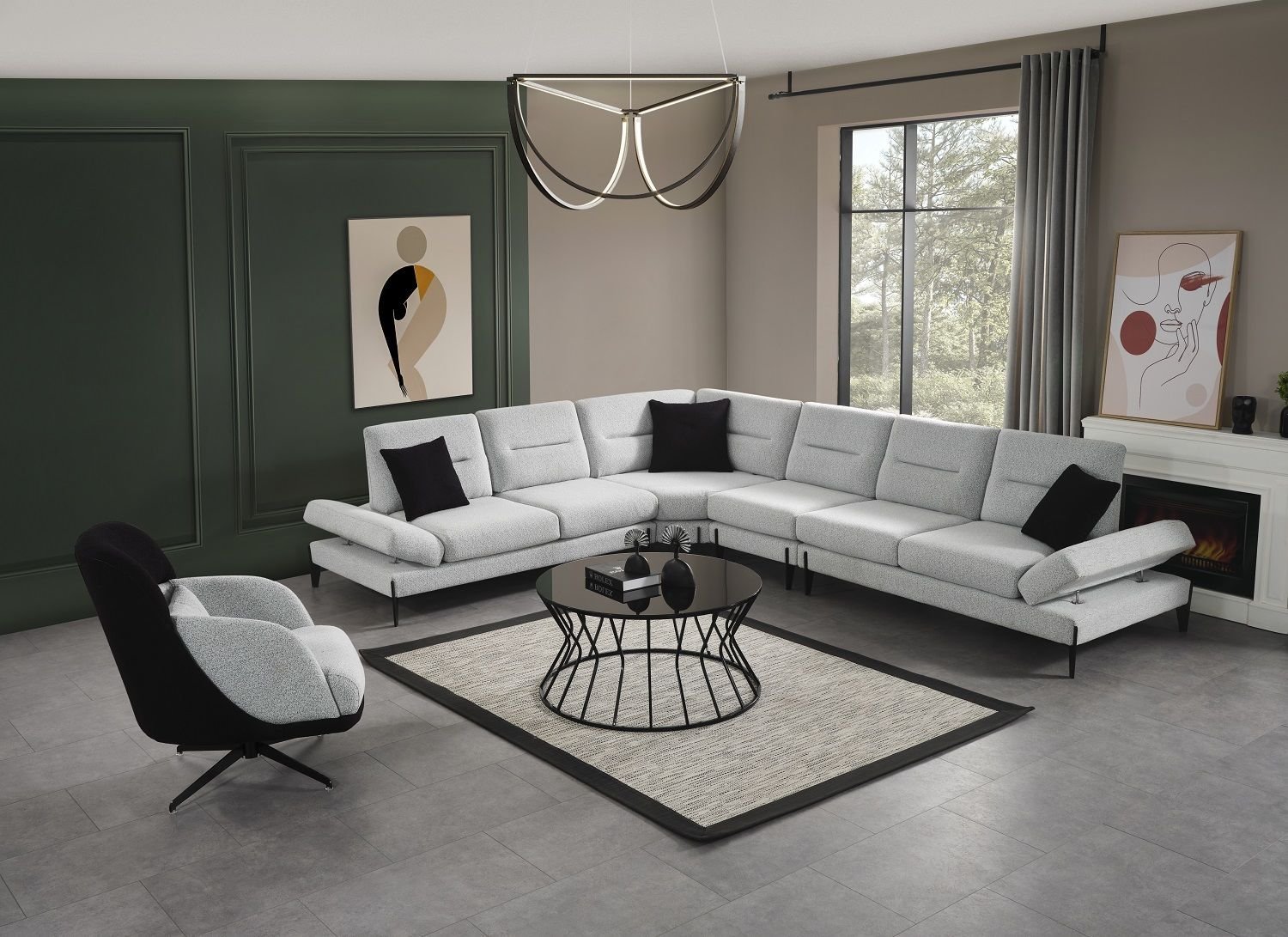 Tarz Mobilya Paris Modern Mekanizmalı Köşe Koltuk Takımı