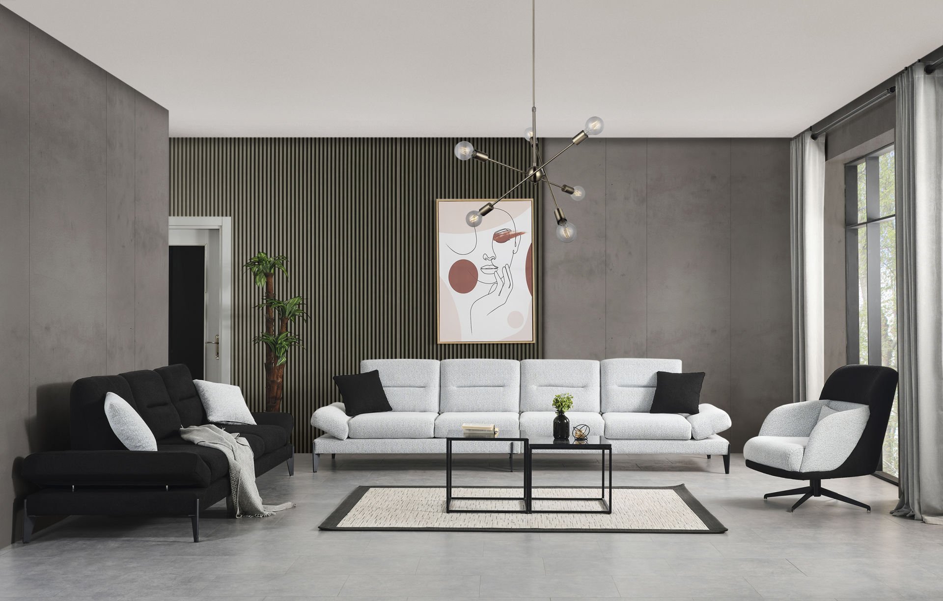 Tarz Mobilya Paris Modern Mekanizmalı Koltuk Takımı