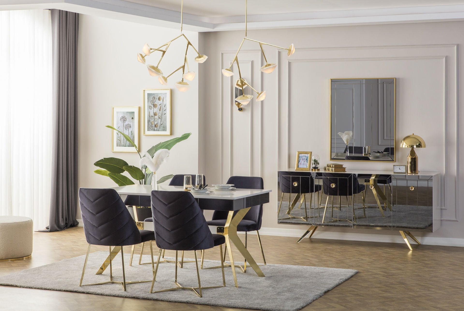 Tarz Mobilya Royal Modern Yemek Odası Takımı Aytaşı Rengi