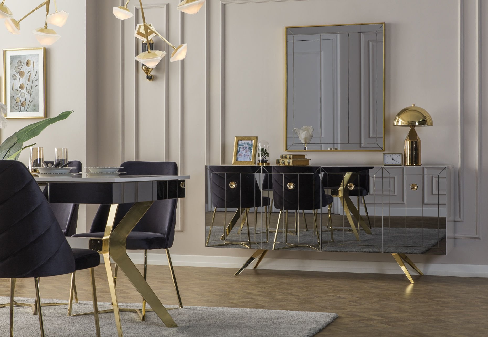 Tarz Mobilya Royal Modern Yemek Odası Takımı Aytaşı Rengi