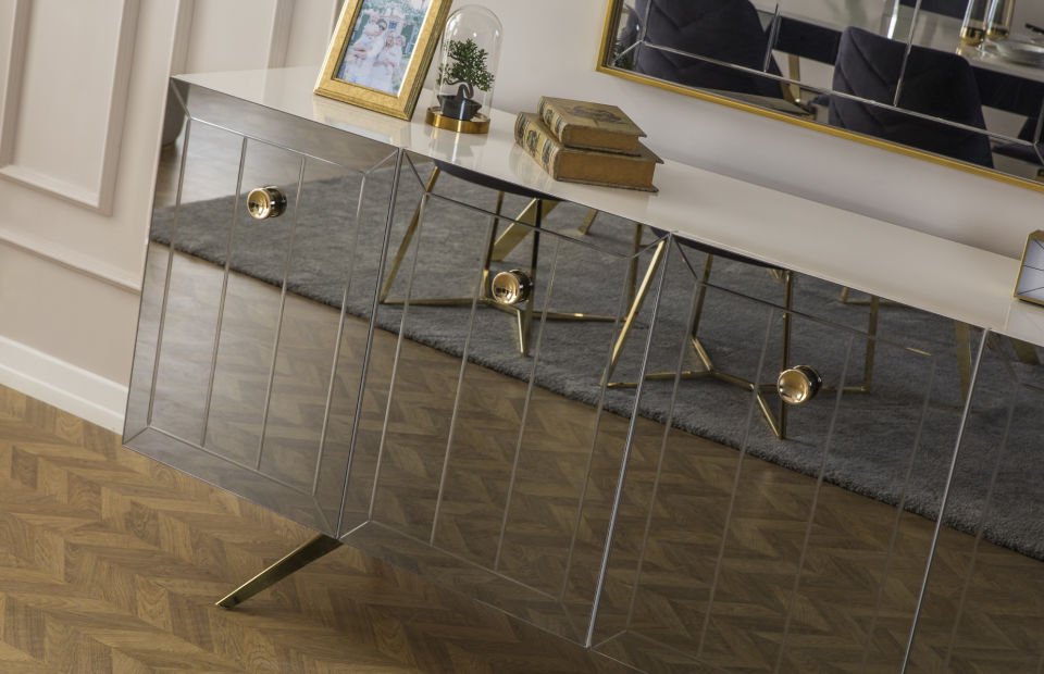 Tarz Mobilya Royal Modern Yemek Odası Takımı Aytaşı Rengi