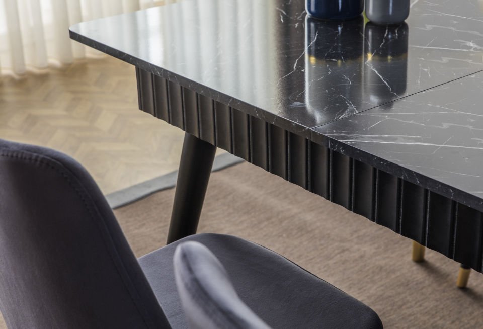 Tarz Mobilya Mira Modern Yemek Odası Siyah Rengi