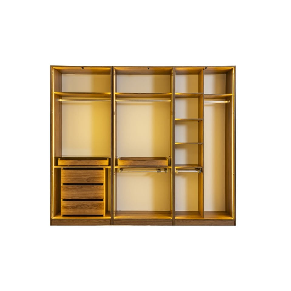 Tarz Mobilya Zenit Gardrop  Modüler Cam Kapaklı