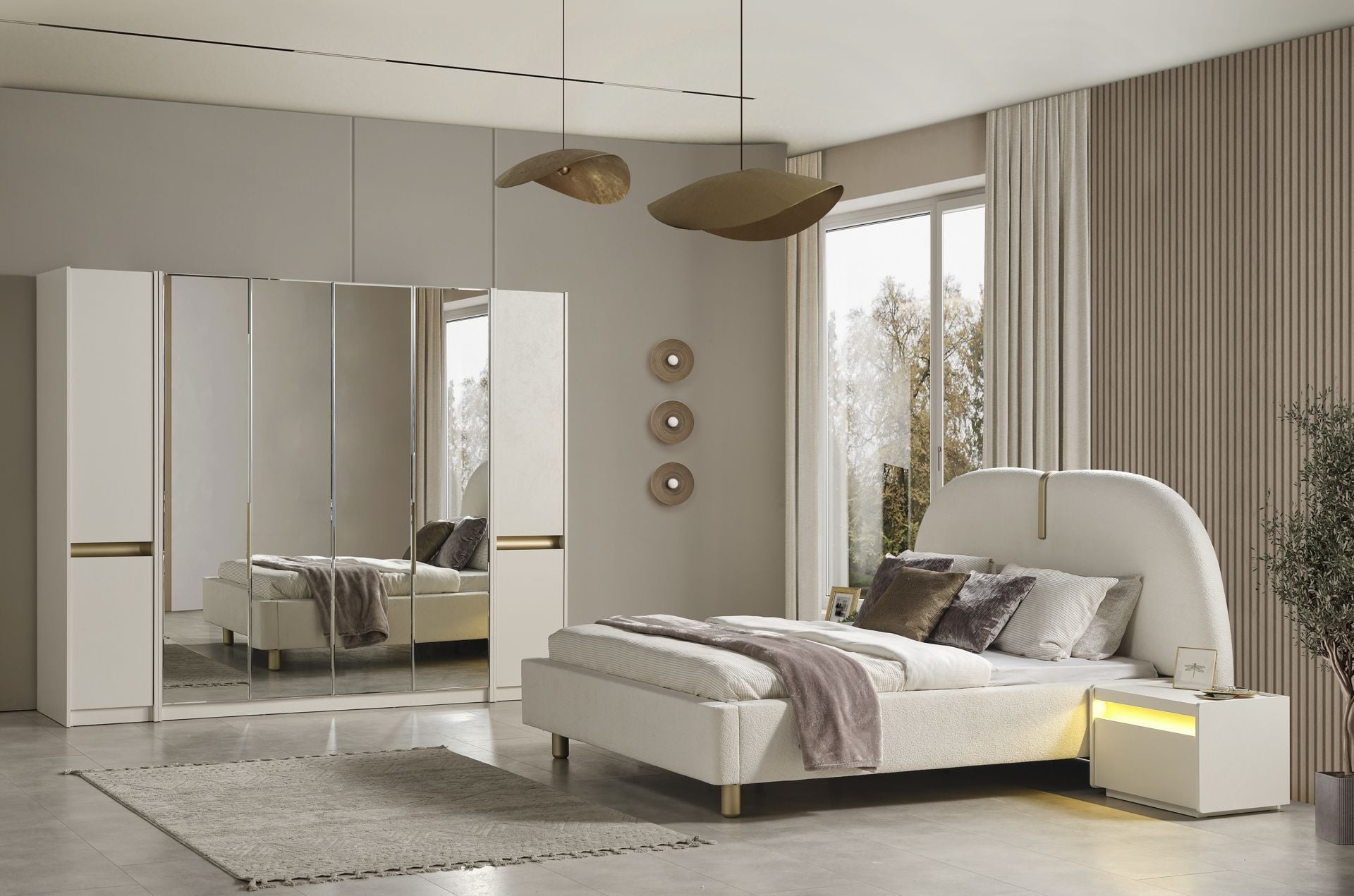 Tarz Mobilya Rio Delüx Akordion Kapaklı Modern Yatak Odası Takımı